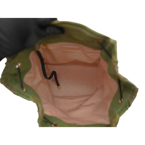 CHANEL Coco Cuba Patchwork Chevron Backpack In Green - Picture 5 of 5